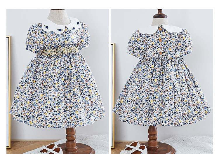 Baby multi color peasant dress
