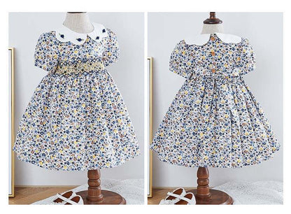 Baby multi color peasant dress