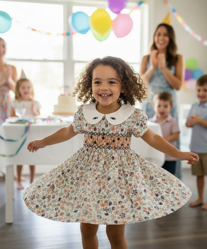 Multi color peasant dress